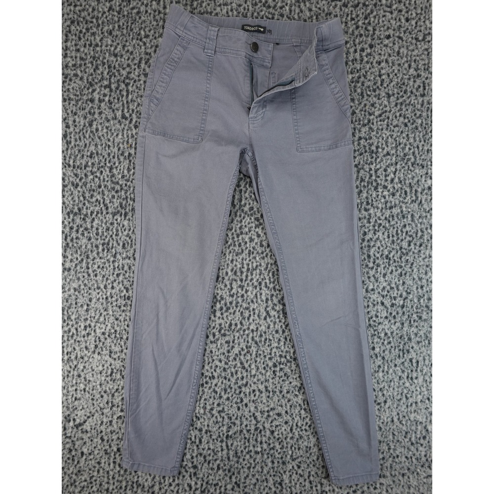 Toad&Co Skimmy Pants Womens 4 Grey Patch Pocket Utility Chino Outdoor